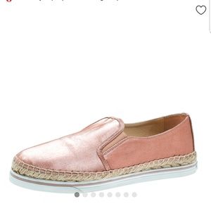 jimmy choo espadrille pink canvas dawn slip